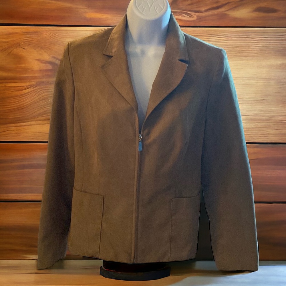 Evan Picone Faux Suede Jacket